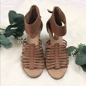 Aerosoles Leather Wedge Sandal 6.5